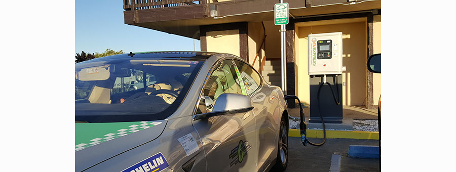 Tesla charged at EV Expressin Santa Nella